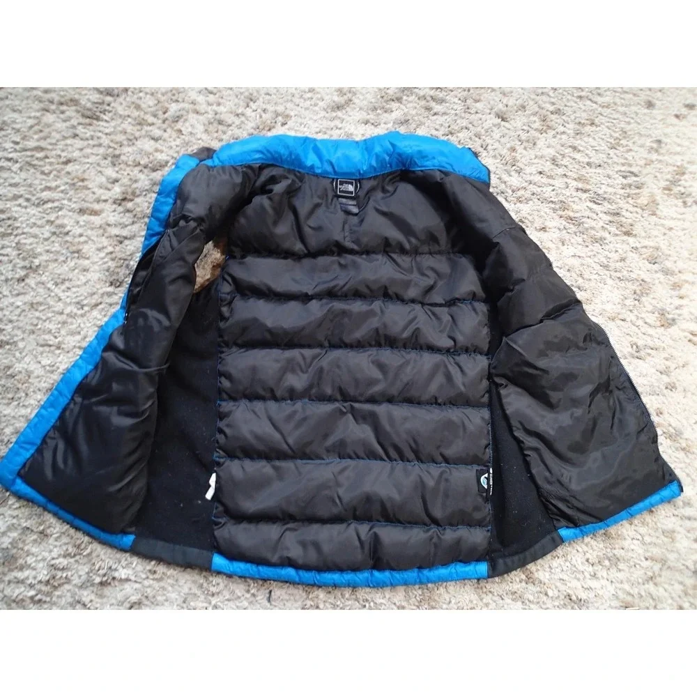 The North Face Puffer Vest Mens Medium Blue Excellent 600 Down Quilted Hybrid